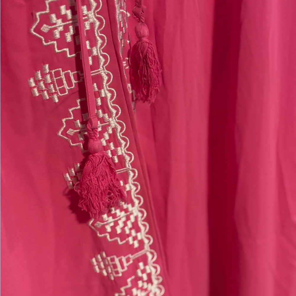 Maggy London Pink Embroidered Maxi Dress - Picture 4 of 9